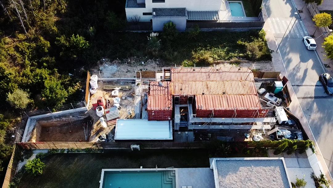 Mas Alba en construcció Obra nova Arquitectura entre vinyes